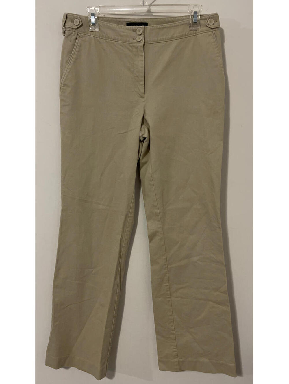 Talbots Heritage Fit Womens Size 6 Beige Chino Style Flare Pants! A417